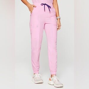 Fabletics high waisted jogger scrub in pink marshmallow women’s small euc